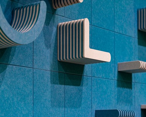 modern interior design with blue aesthetic elements